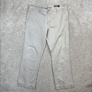 Vineyard Vines Island Pant Mens 36x34 Khaki Tan Cotton Chino Straight Leg Pants